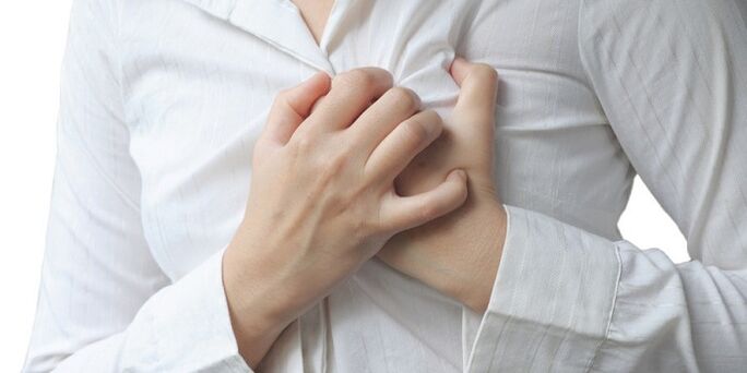 Brustschmerzen mit thorakaler Osteochondrose